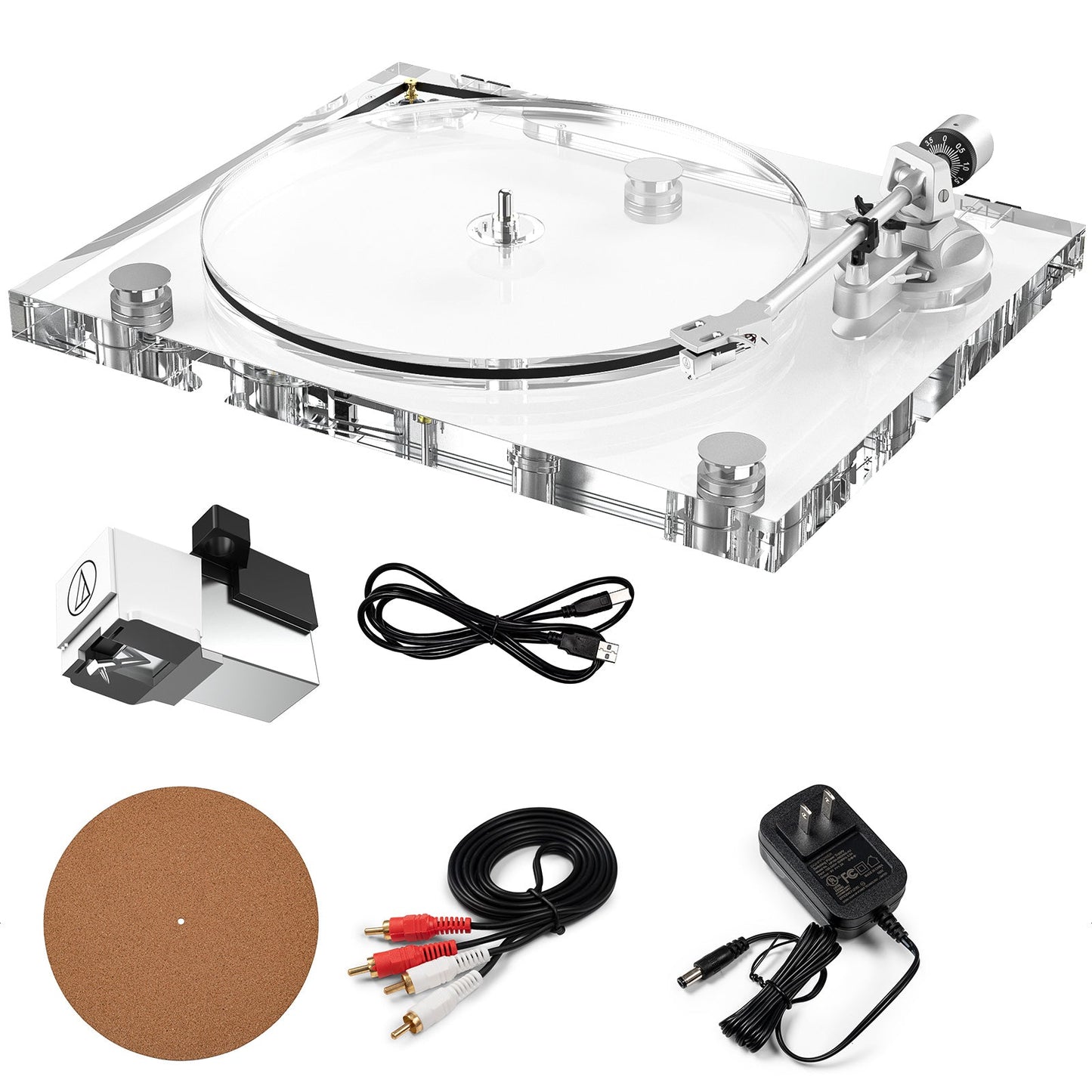 Transparent Vinyl Record Player: Retro Sound Meets Modern Elegance 🎶